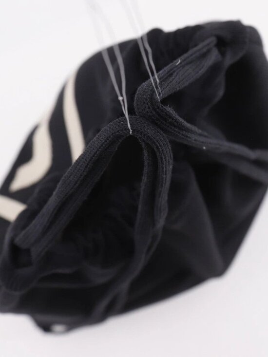 CHANEL knapsack Backpack Daypack Sports line black cotton unisex